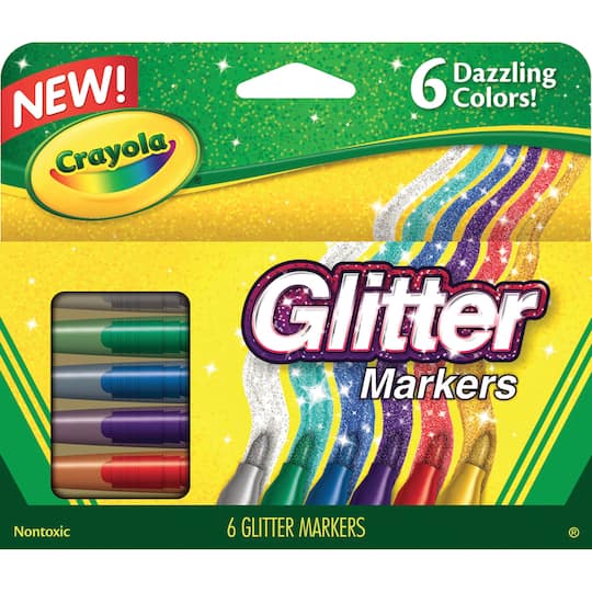Crayola&#xAE; 6 Color Glitter Markers